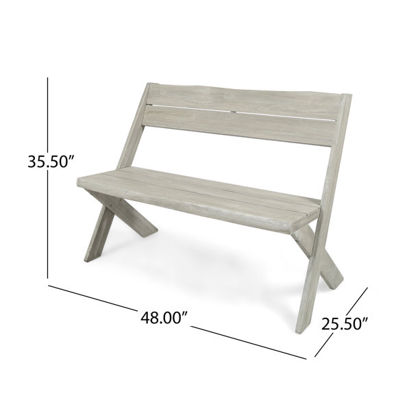 Bay Isle Home Acacia Wood Bench & Reviews Wayfair